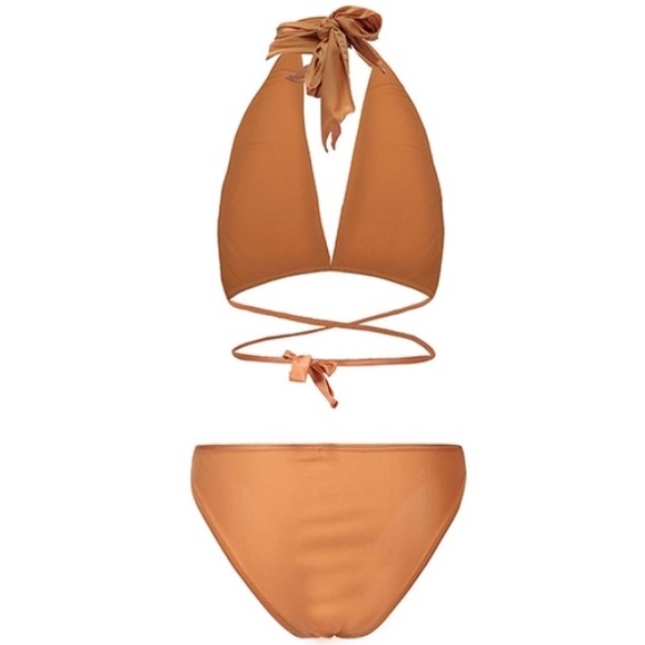 🍍Wraparound Two Piece Swimsuit - Waist Tie & Neck - Picture 4 of 5